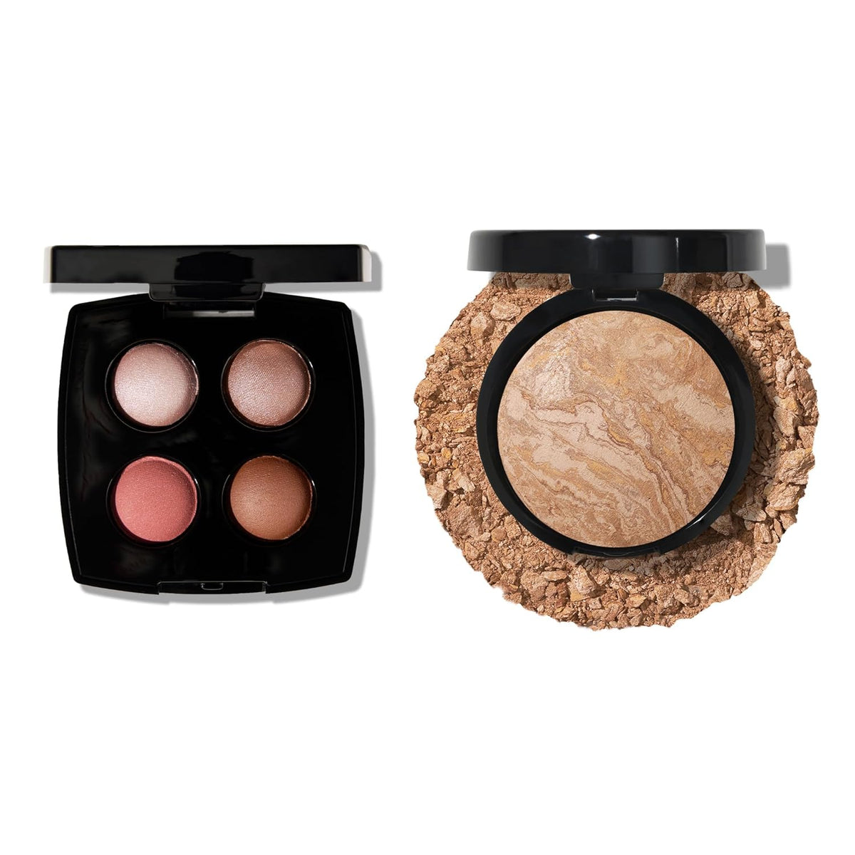 Baked Powder Foundation, Medium + Baked Eyeshadow Quad D452042