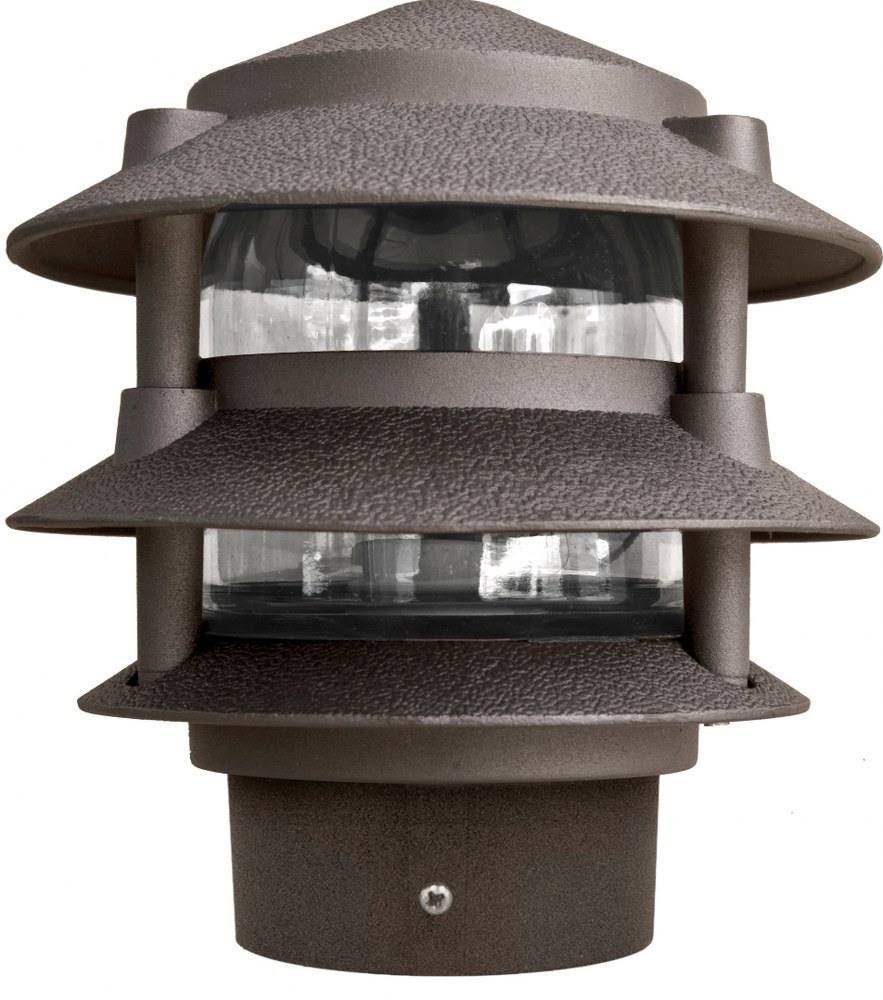 120V Incandescent Three Tier Pagoda Light Bronze Q48317