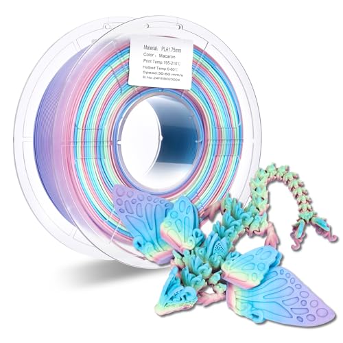 Matte Rainbow 3D PLA Printer Filament 1.75 mm 1kg B732361