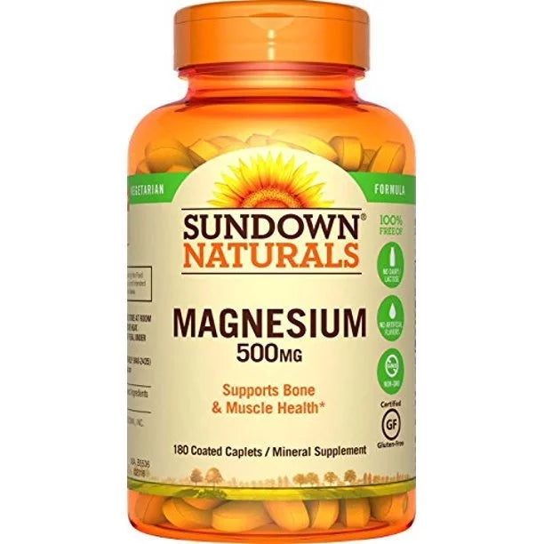5 Pack Magnesium 500 mg 180 Caplets Each F486