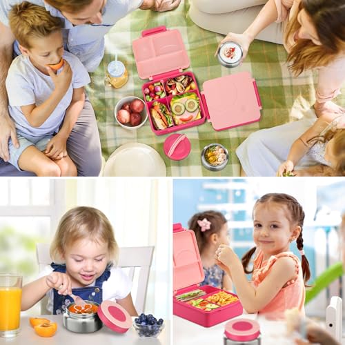 Black Bento Lunch Box Set with 8oz Soup Thermo and Insulated Lunch Bag T893