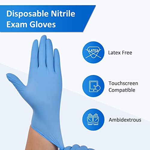 Blue Nitrile Exam Gloves, 4 mil, Powder-Free, Latex-Free, Non-Sterile T9293