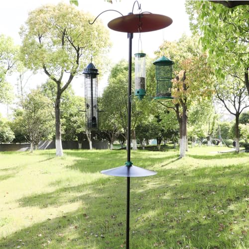17" Extra Large Black Metal Squirrel Baffle for Bird Feeder Pole U124290