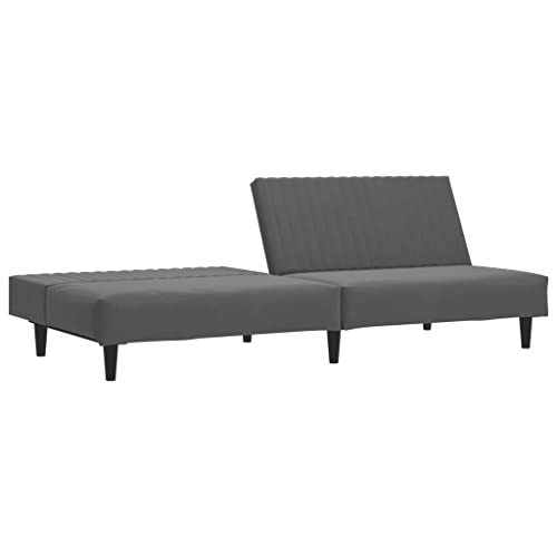 Dark Gray Velvet 2-Seater Sofa Bed X5555