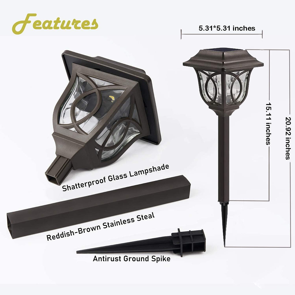 6 Pack Solar Pathway Lights X39298