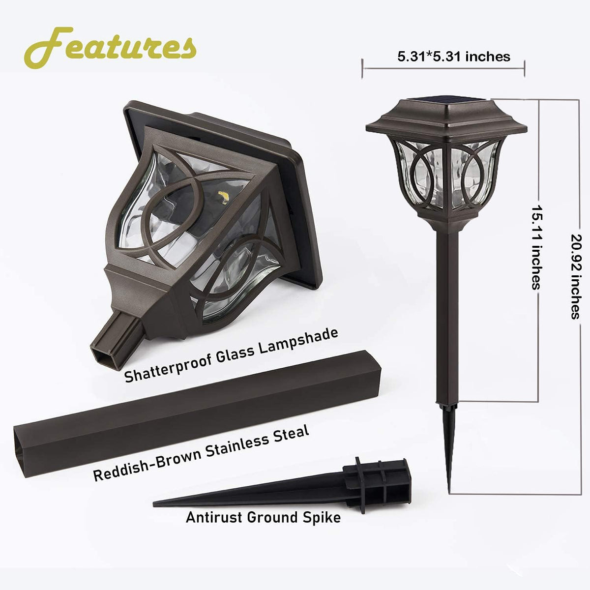 6 Pack Solar Pathway Lights X39298
