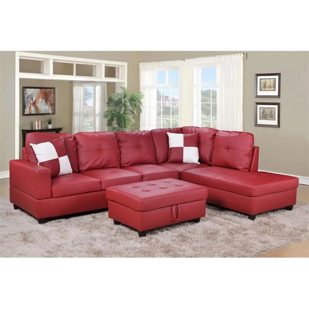 Red Right Hand Facing Sectional Sofa K657992
