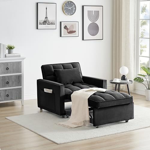White Convertible Sofa Bed Chair S9920