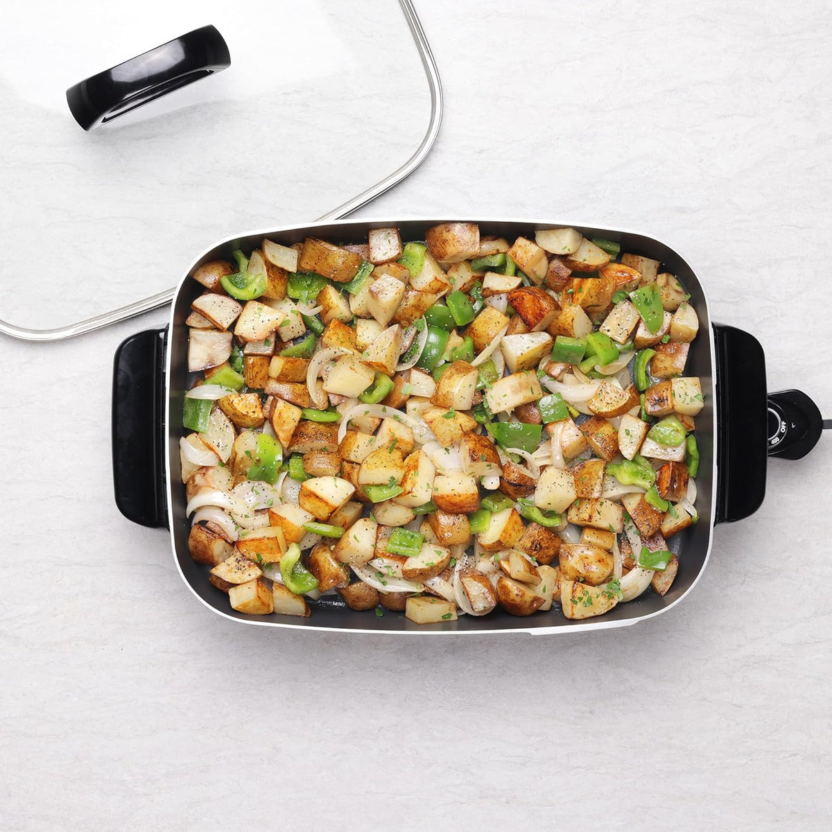 16-Inch Nonstick Electric Skillet with Glass Cover Z271079