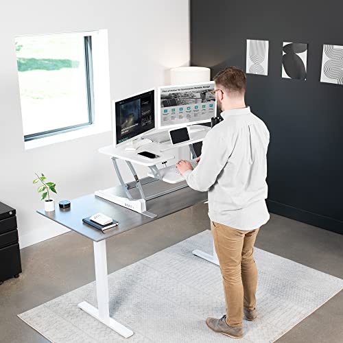 36 inch Electric Height Adjustable Stand Up Desk Converter Black G1139