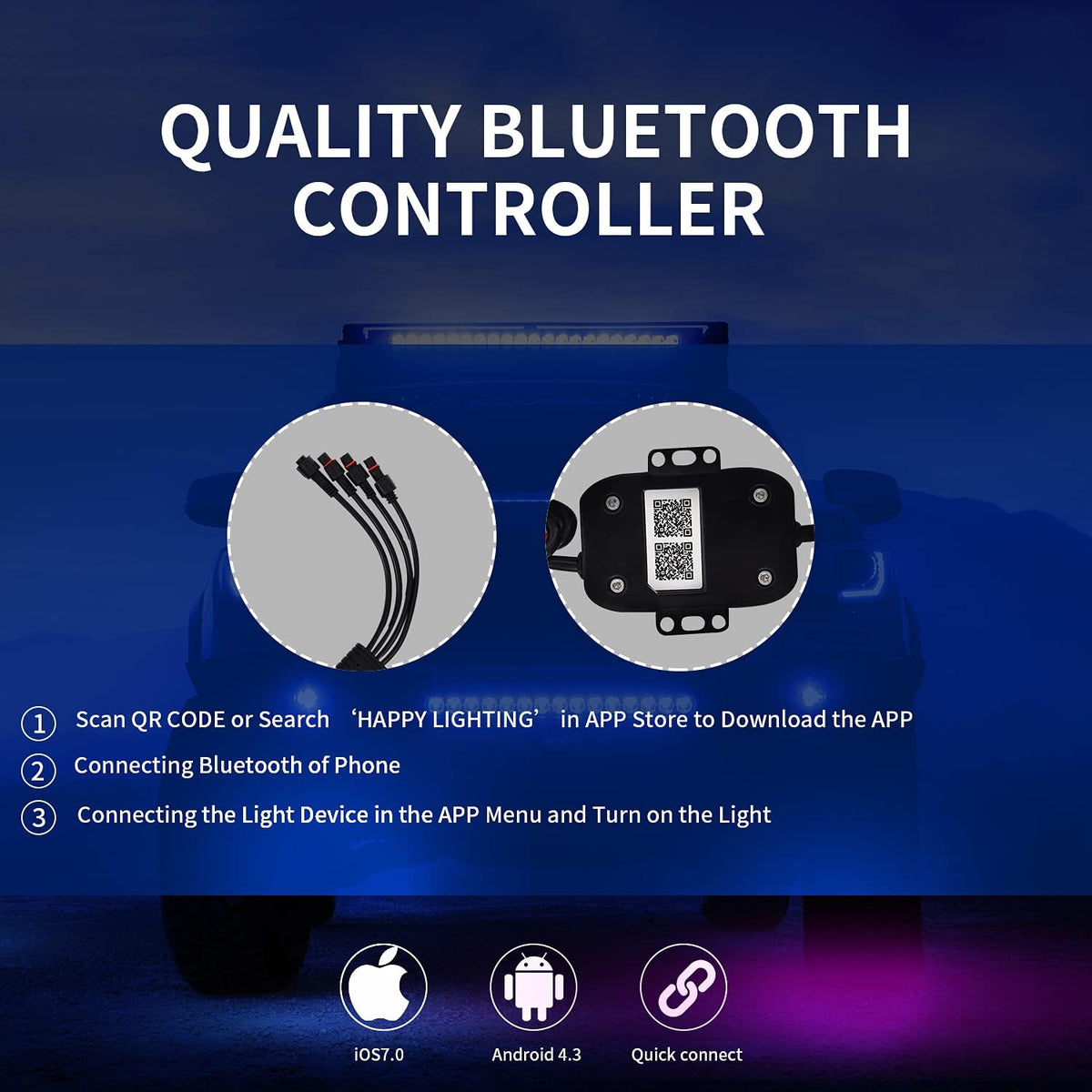 RGB LED Rock Lights 4PODS U1510