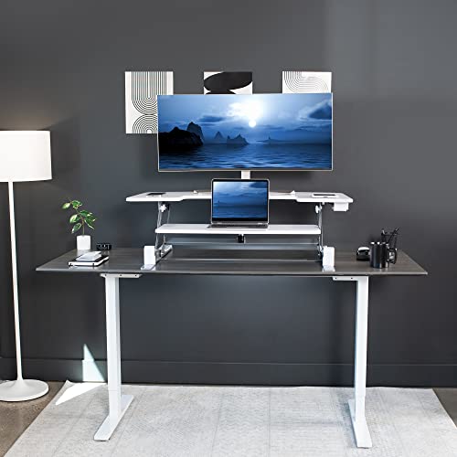36 inch Electric Height Adjustable Stand Up Desk Converter Black G1139