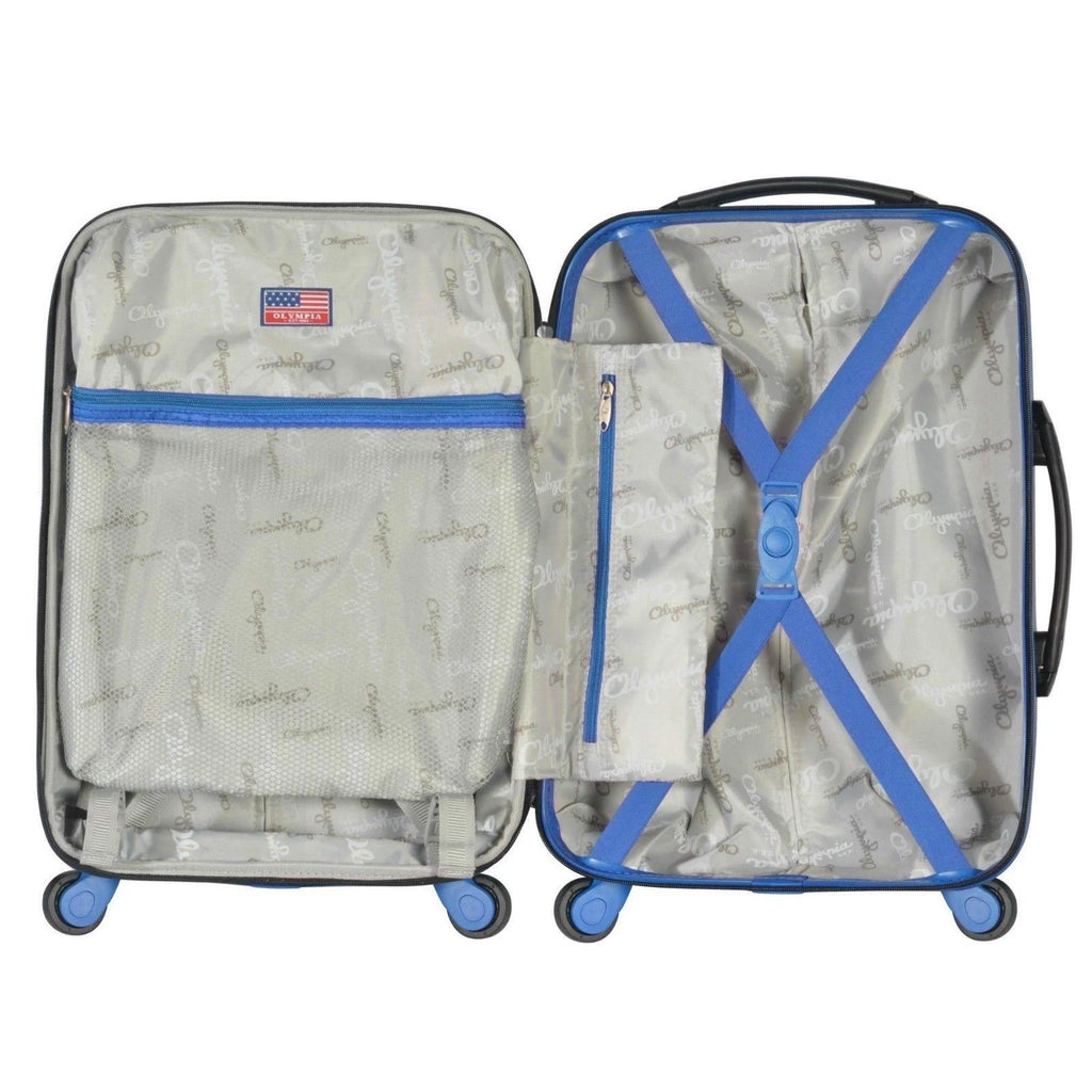 Black Blue Carry-On Suitcase O865802