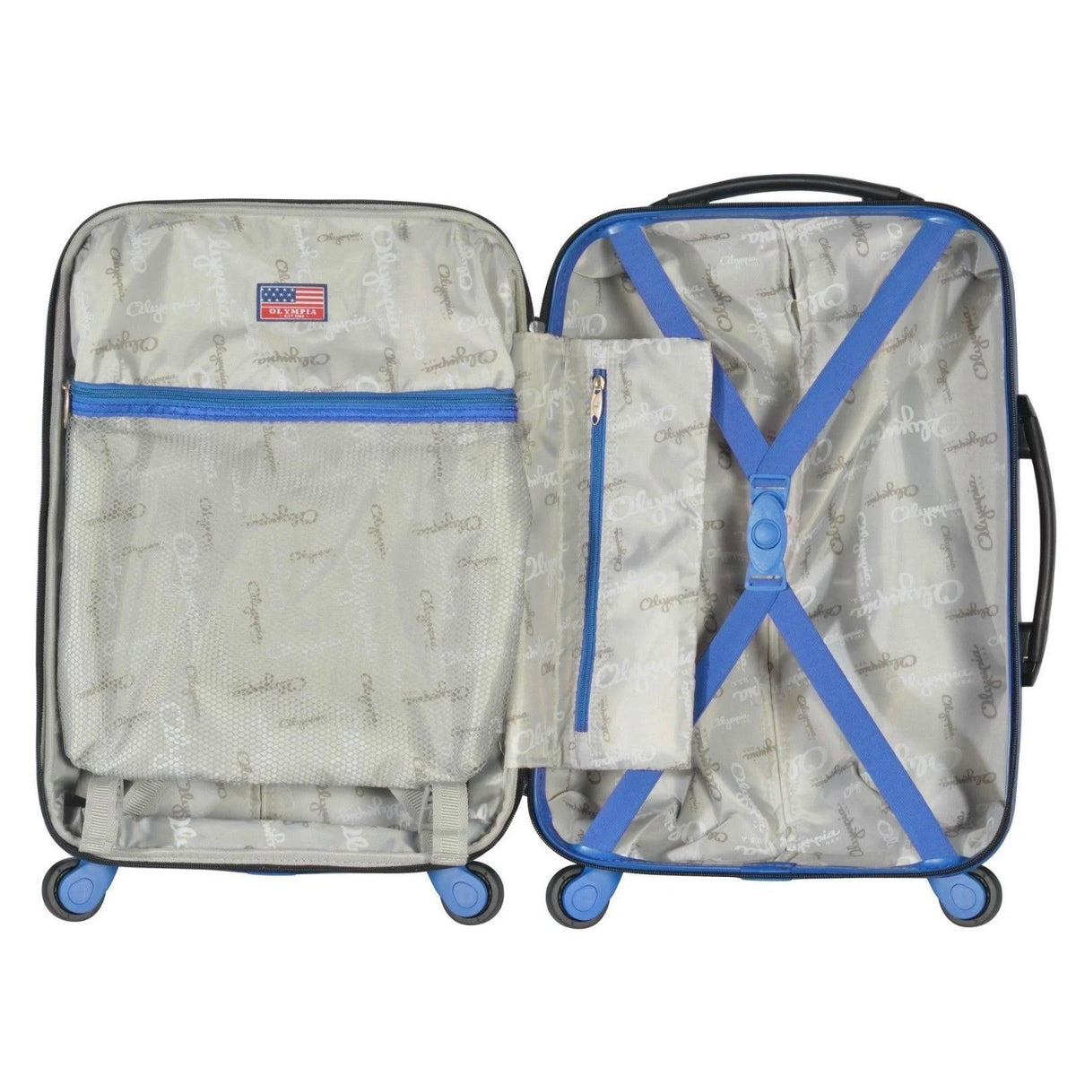 Black Blue Carry-On Suitcase O865802
