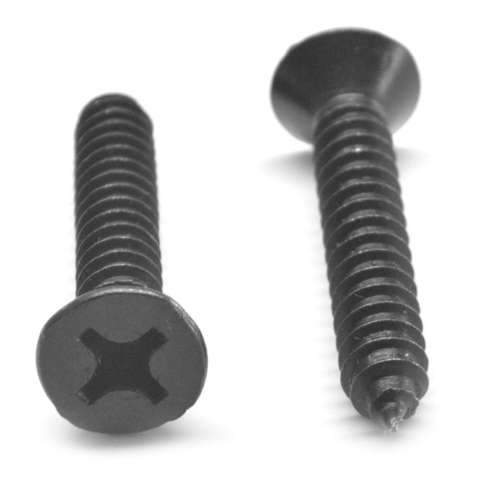 5/8 Sheet Metal Screw Phillips Flat Head Black Oxide R906