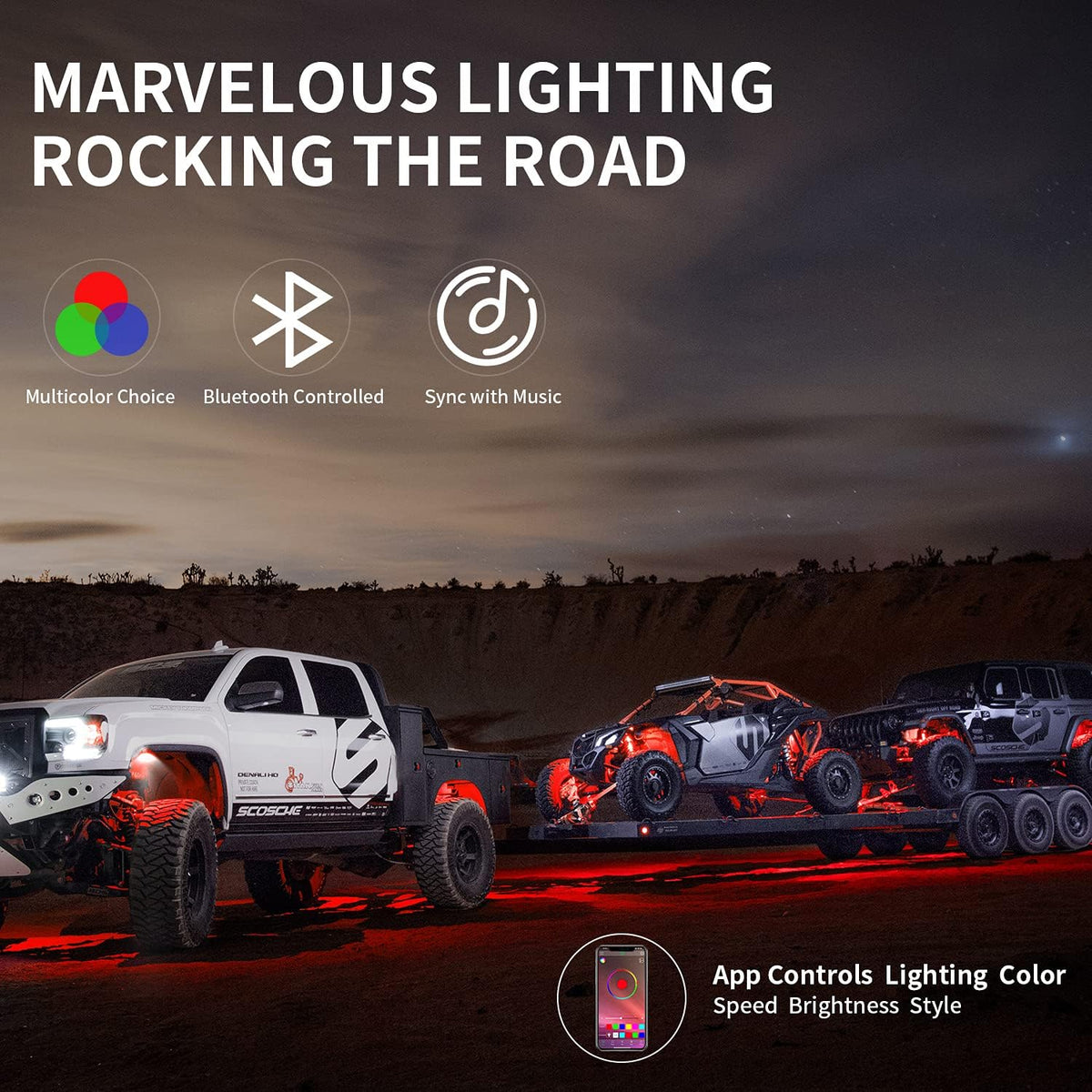 RGB LED Rock Lights 4PODS U1510