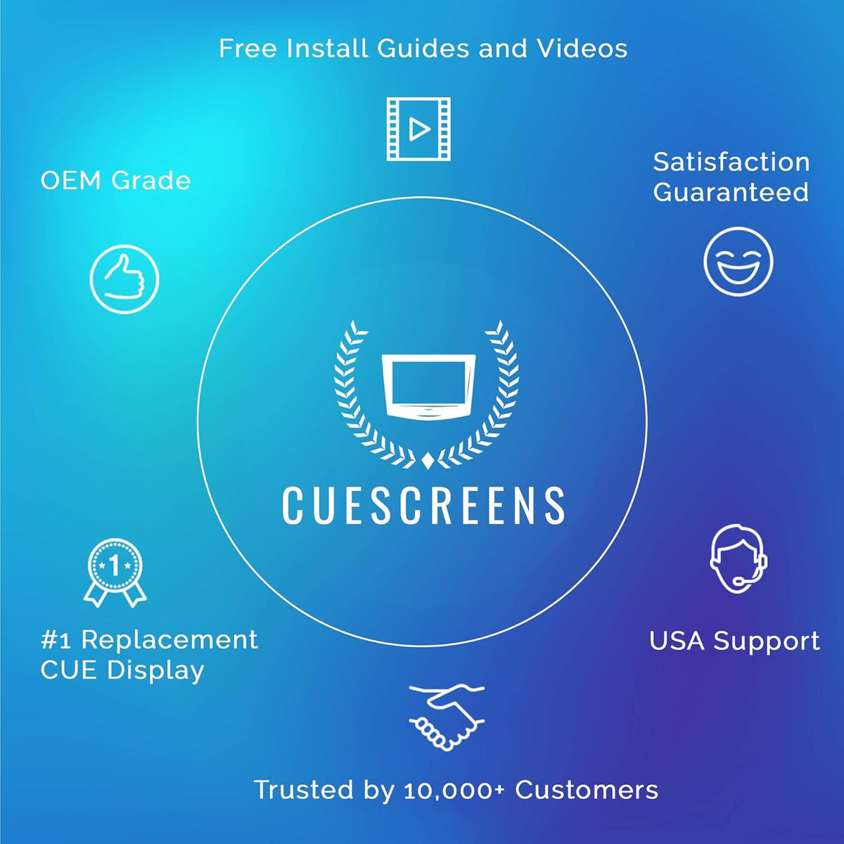 Cadillac CUE Replacement Touch Screen Display J6504