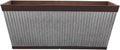 24 Inch Outdoor Deck Rail Textured Resin Planter Y84486