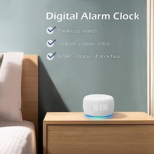 White Noise Machine with 18 Soothing Sounds, 7 Night Light, Sleep Timer H468495