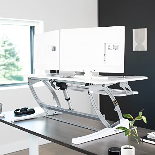 36 inch Electric Height Adjustable Stand Up Desk Converter Black G1139