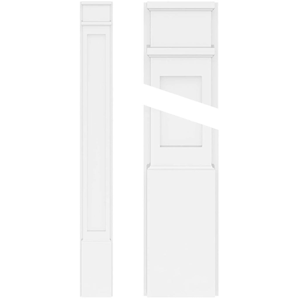 PVC Pilaster with Decorative Capital & Base (Pair) O61404