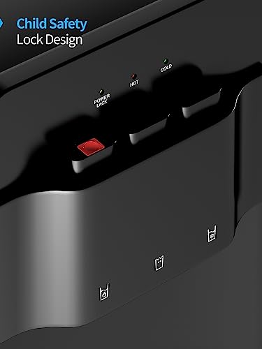 Black Bottom Loading Water Cooler Dispenser with 3 Temperature Settings I699841