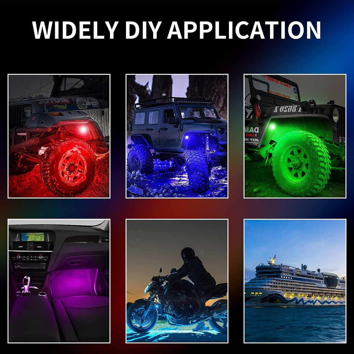 RGB LED Rock Lights 4PODS U1510