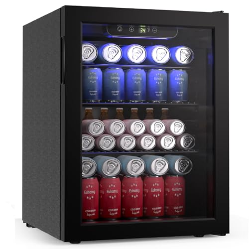 100 Can Beverage Refrigerator Mini Fridge with Glass Door, 2.7 cu.ft Z3716