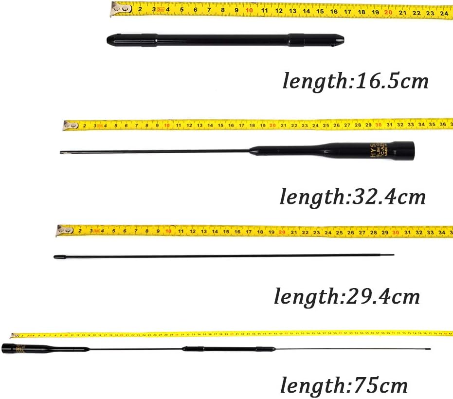 2meter 70cm Mobile Radio Antenna 29.5inch 144/430MHz PL259 Connector Pack of 2 V82861