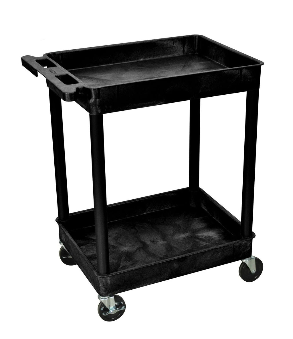Black 2 Shelves Utility Cart Z658