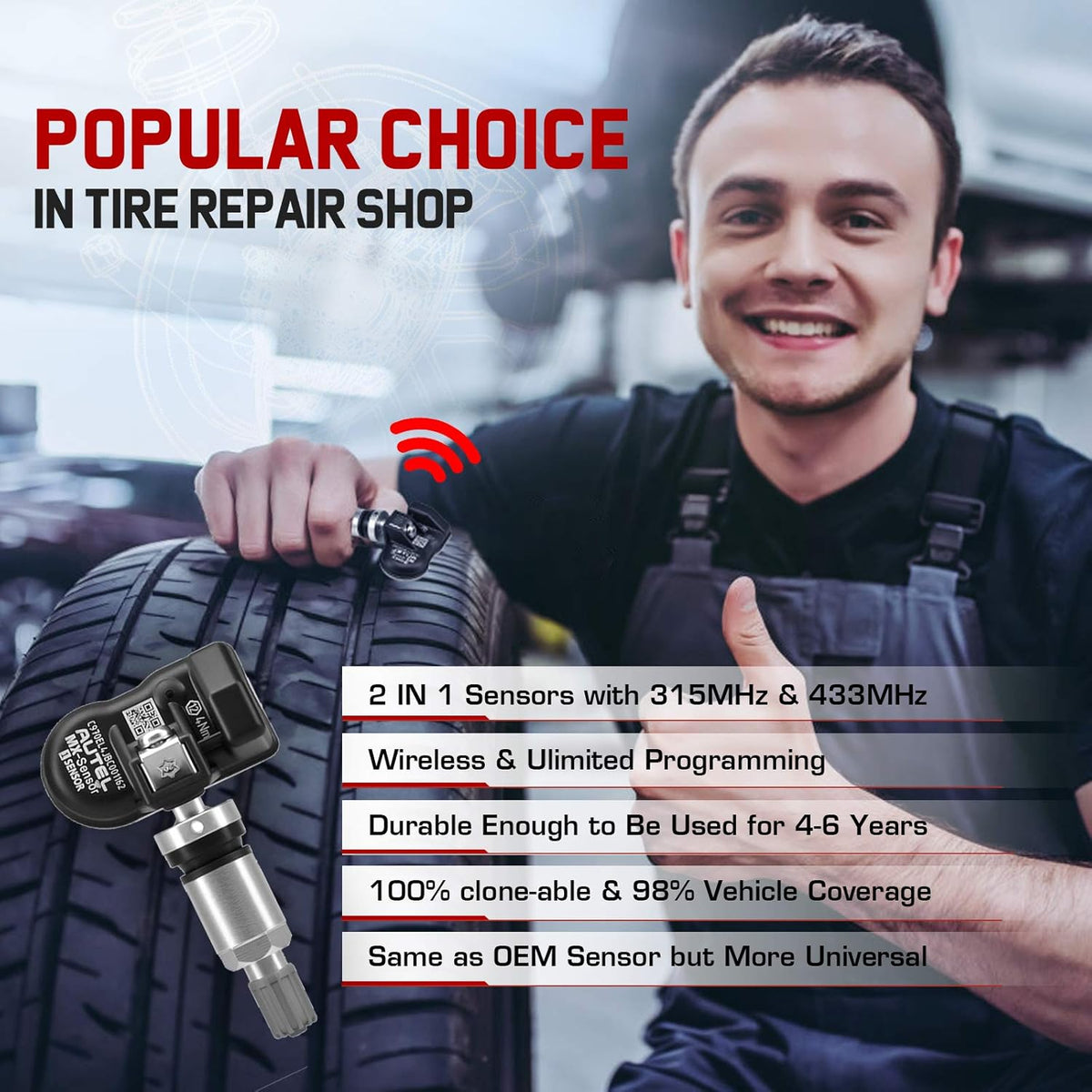 TPMS Relearn Tool TS408 Tire Pressure Monitor Sensor Programming Tool M6543