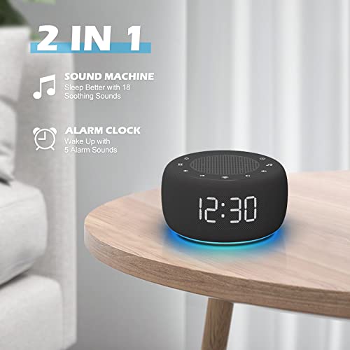 White Noise Machine with 18 Soothing Sounds, 7 Night Light, Sleep Timer H468495
