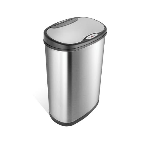 13 Gallon Stainless Steel Automatic Motion Sensor Trash Can T370