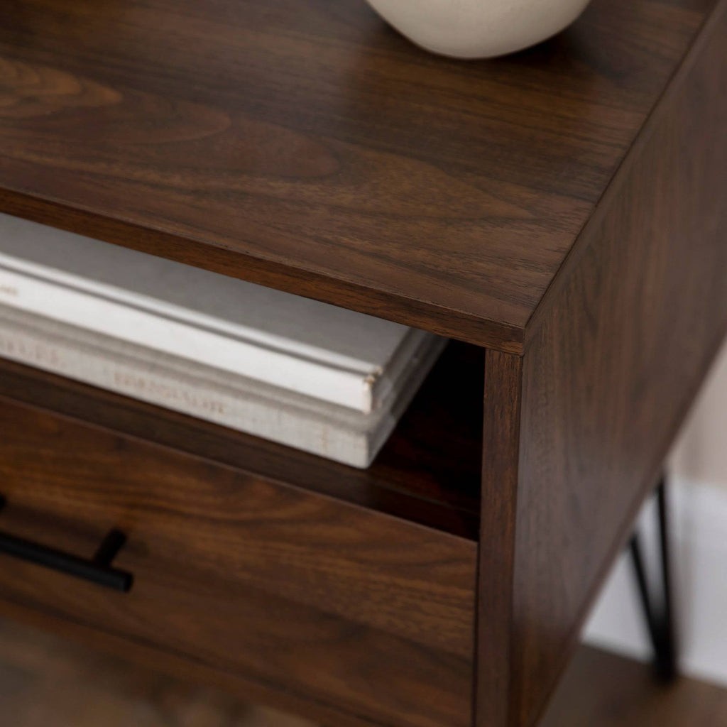 Dark Walnut Single Drawer Side Table K53873