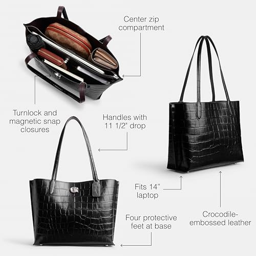 Embossed Croc Willow Tote X4361