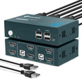 Dual Monitor 2 Port 4K@60Hz HDMI KVM Switch L3038