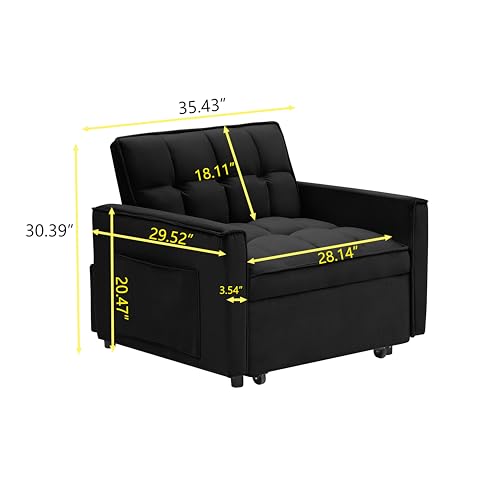 White Convertible Sofa Bed Chair S9920