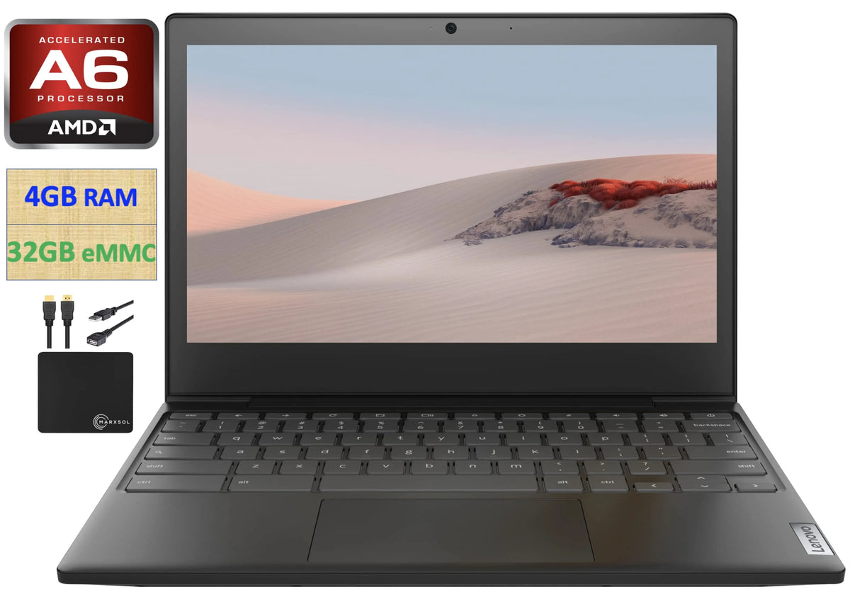 11.6" HD Screen Chromebook Laptop, AMD Dual-Core A6-9220C, 4GB RAM, 32GB eMMC Storage Q160303