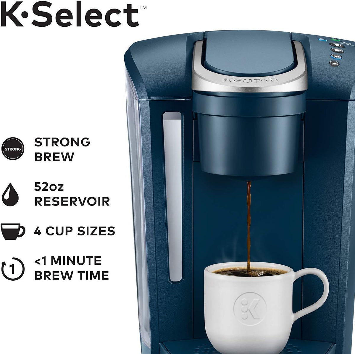 Marine Blue Single Serve K-Cup Pod Coffee Maker B250