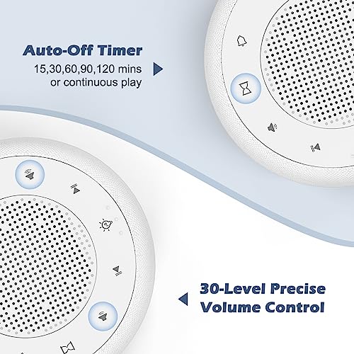 White Noise Machine with 18 Soothing Sounds, 7 Night Light, Sleep Timer H468495