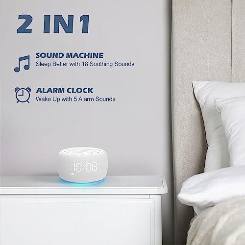 White Noise Machine with 18 Soothing Sounds, 7 Night Light, Sleep Timer H468495