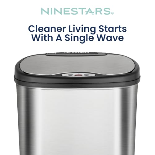 13 Gallon Stainless Steel Automatic Motion Sensor Trash Can T370