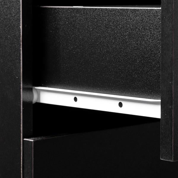 Black 4 Drawer Bedside Table O529459