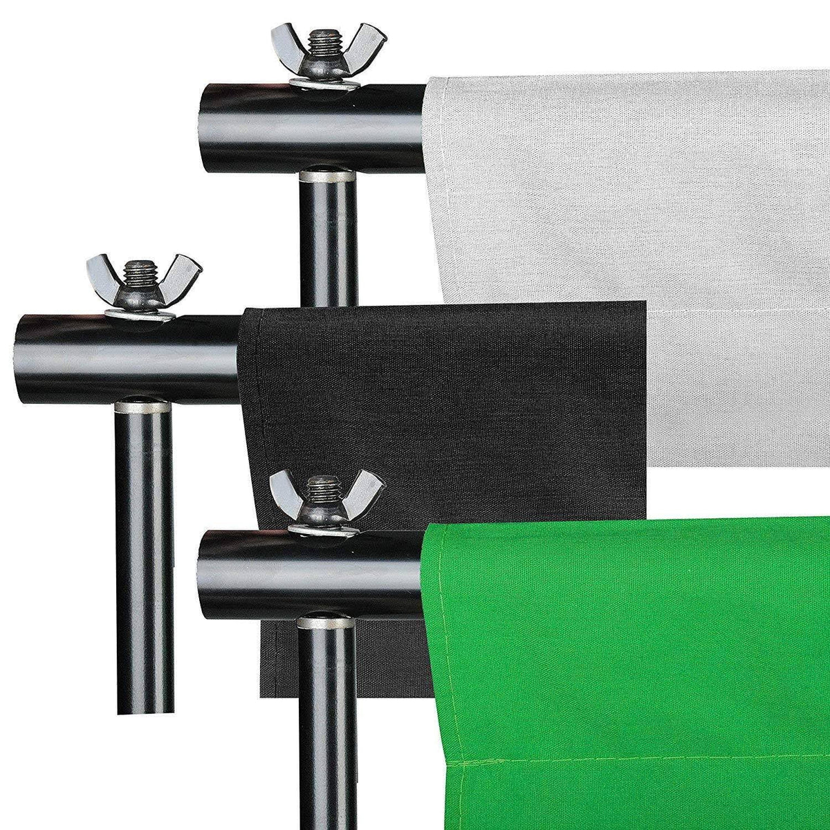 8.5x10ft Photography Background Stand Kit with 3 Muslin Backdrops U32443