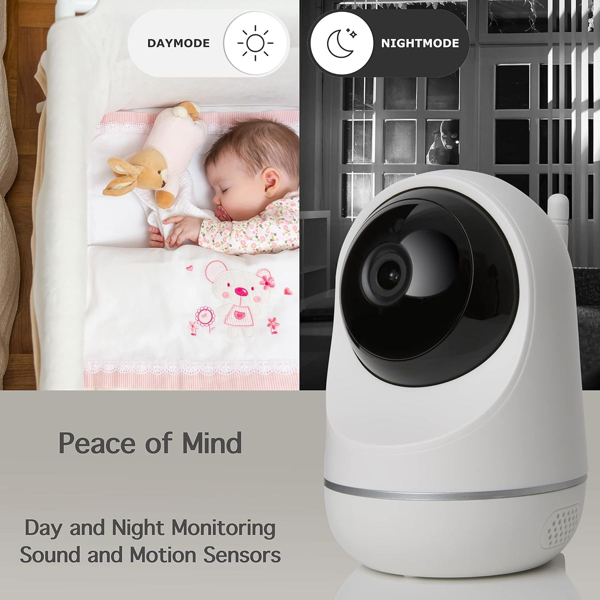 Wi-Fi Camera Pan Tilt Zoom with Audio & Video Recording, Pack of 2 I267440