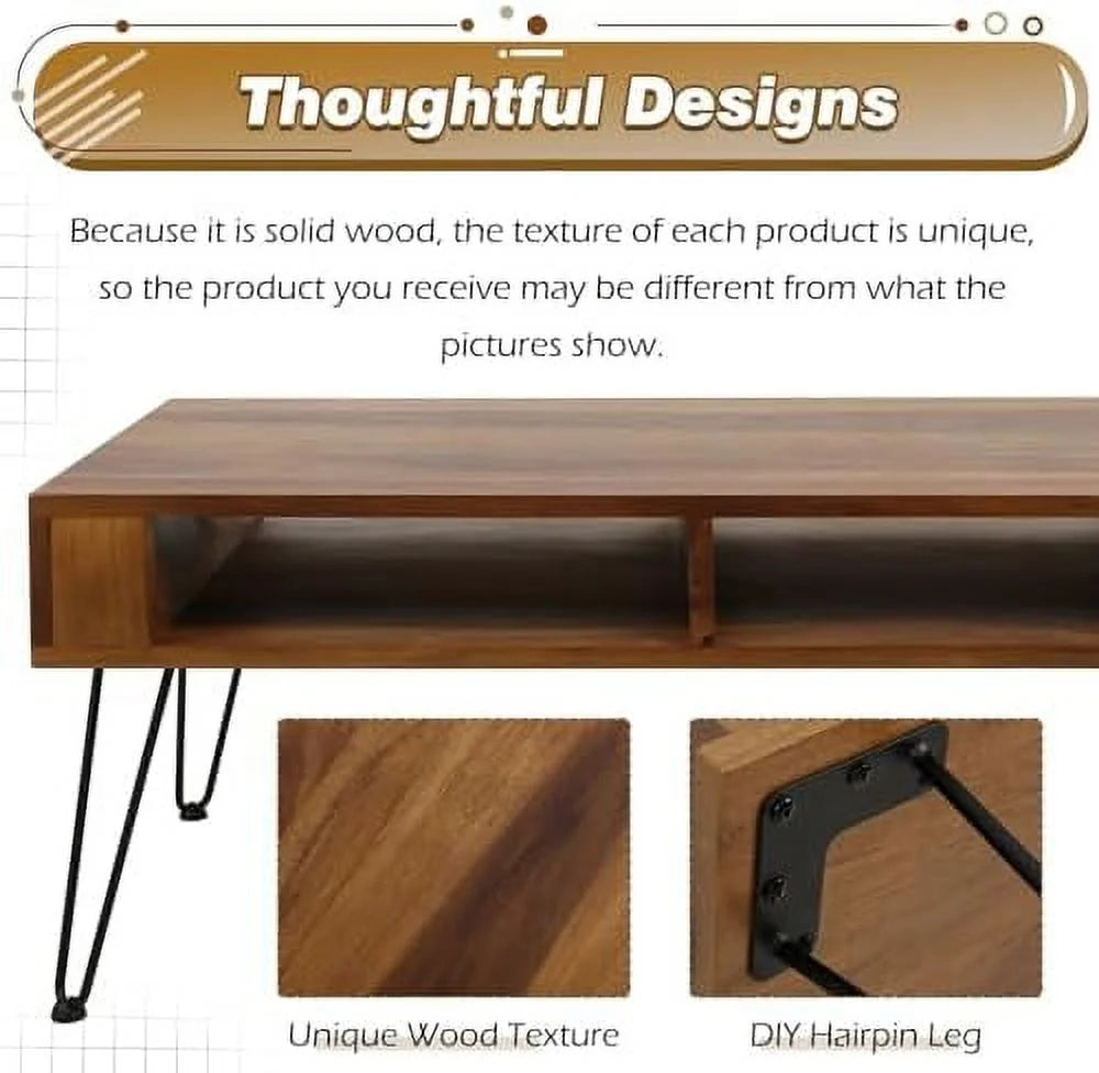 39.4 Inches Coffee Table with 4 Hairpin Legs D6912