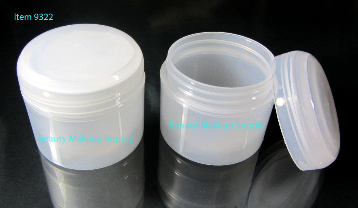24 Cosmetic Jars Double Wall Plastic Containers with Dome Cap S945