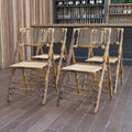 4 Pack Bamboo Wood Folding Chair W670