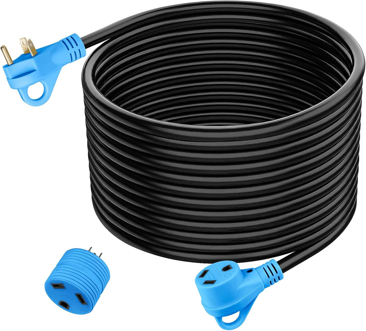 50Feet 30AMP RV Extension Cord Power Supply Cable, Heavy Duty, 10AWG/3C Gauge Wires C564547