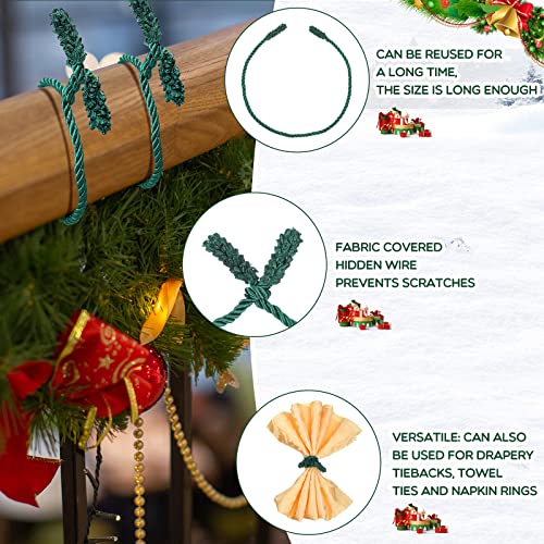 16 Pcs 20 Inches Green Christmas Garland Twist Ties C5753